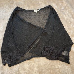 Taylor & Sage Charcoal Gray BOHO Shrug/Shawl
